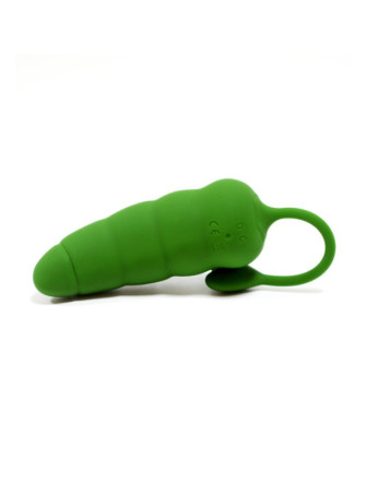 PIMENTO, Un Œuf vibrant avec télécommande, couleur et forme "Piment" en silicone médical - B137GRE